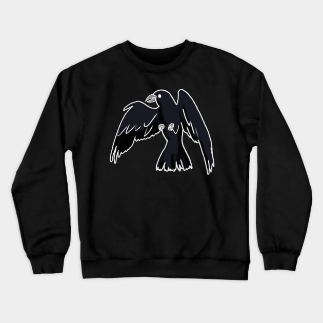 Spooky crow flying Crewneck Sweatshirt by Mayarart
